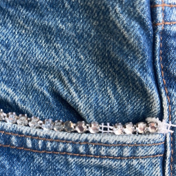 Reformation Stardust Colorado Crystal High Rise Straight Jeans 28 - Picture 9 of 14